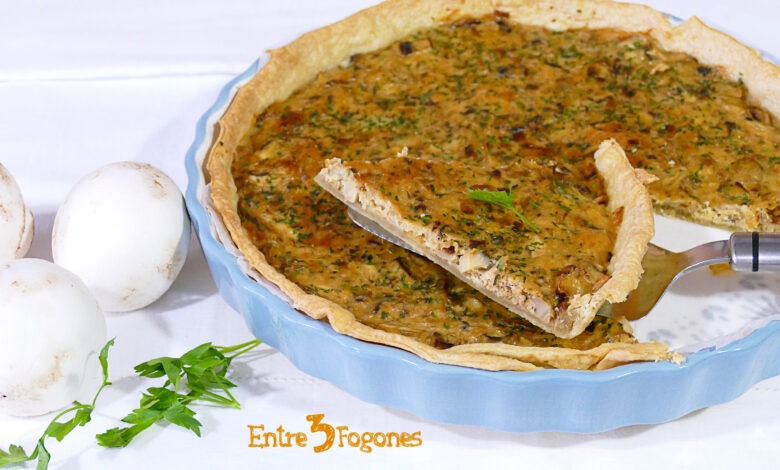 Quiche de Champiñones y Puerros