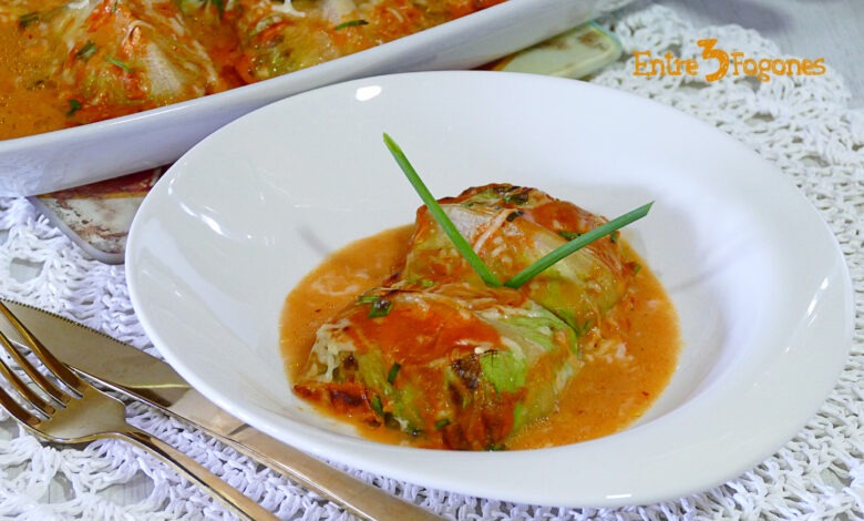 Lomos de Bacalao en Salsa y Envueltos en Hojas de Lechuga