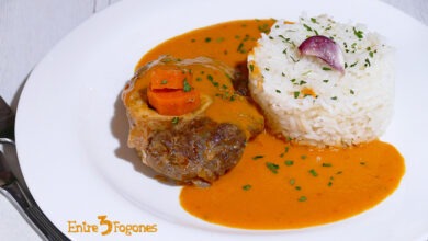 Ossobuco de Ternera a la Milanesa con Arroz Blanco