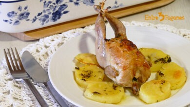 Codornices al Horno con Patatas