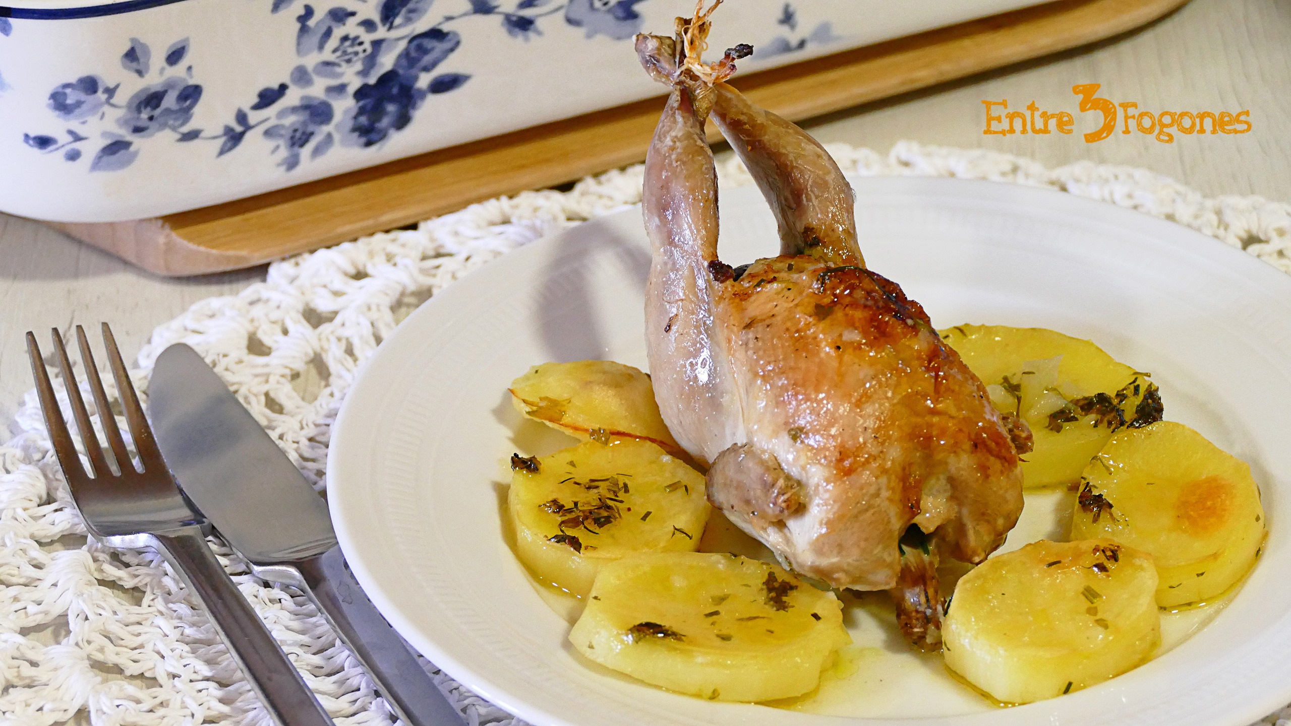 Codornices al Horno con Patatas
