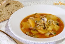 Sopa de Arroz con Chirlas y Patata