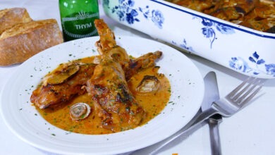 Paletillas de Conejo al Horno a la Mostaza