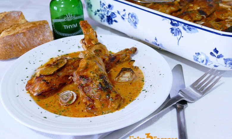 Paletillas de Conejo al Horno a la Mostaza