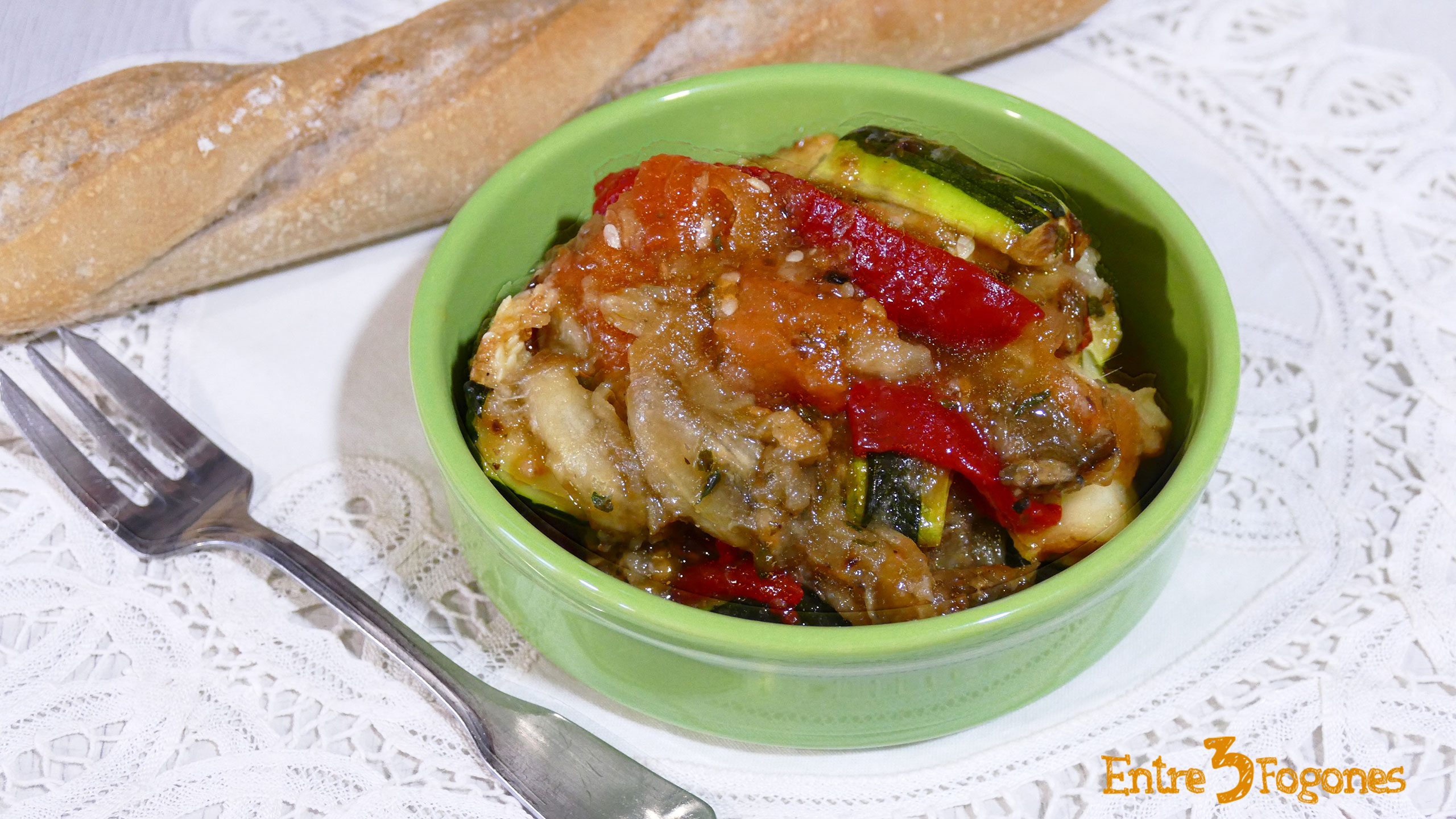 Pisto de Verduras Asadas en Freidora de Aire