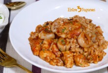 Arroz con Calamares y Gambones