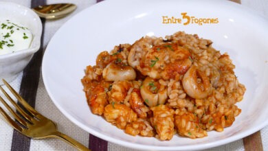 Arroz con Calamares y Gambones