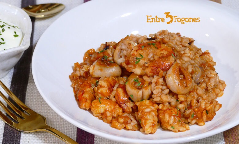 Arroz con Calamares y Gambones