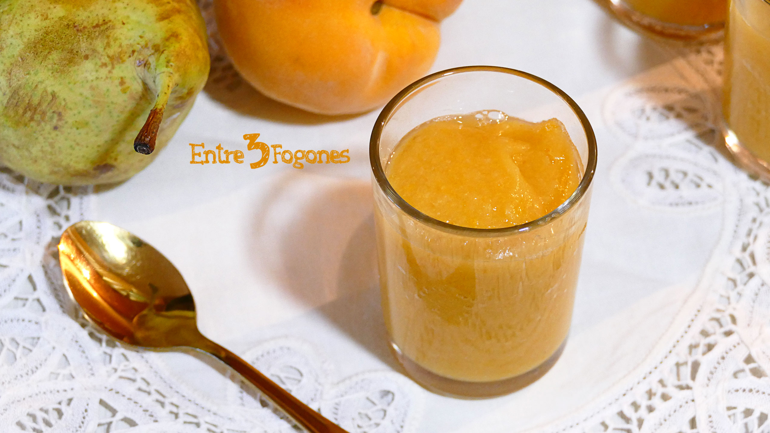 Compota de Manzana con Pera y Melocotón en Airfryer