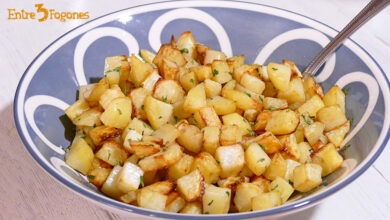 Dados de Patatas Fritas en Freidora de Aire