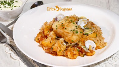 Arroz de Bacalao Fresco con Coliflor y Almejas