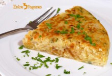Tortilla de Patatas y Cebolla sin Huevo