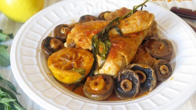 Muslos de Pollo al Limón con Champiñones