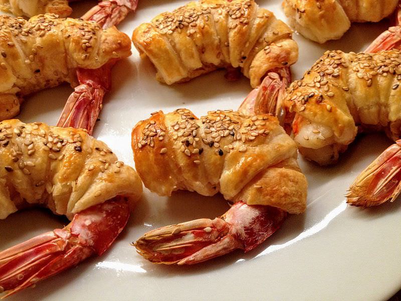 Gambas Envueltas en Hojaldre Gambas Envueltas en Hojaldre