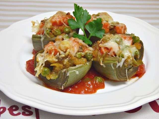 Alcachofas a la Jardinera