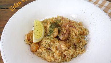 Arroz con Gambas y Chopitos