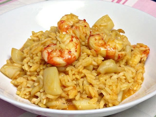 Arroz Meloso con Gambas y Sepia