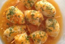 Calamares rellenos de gambas