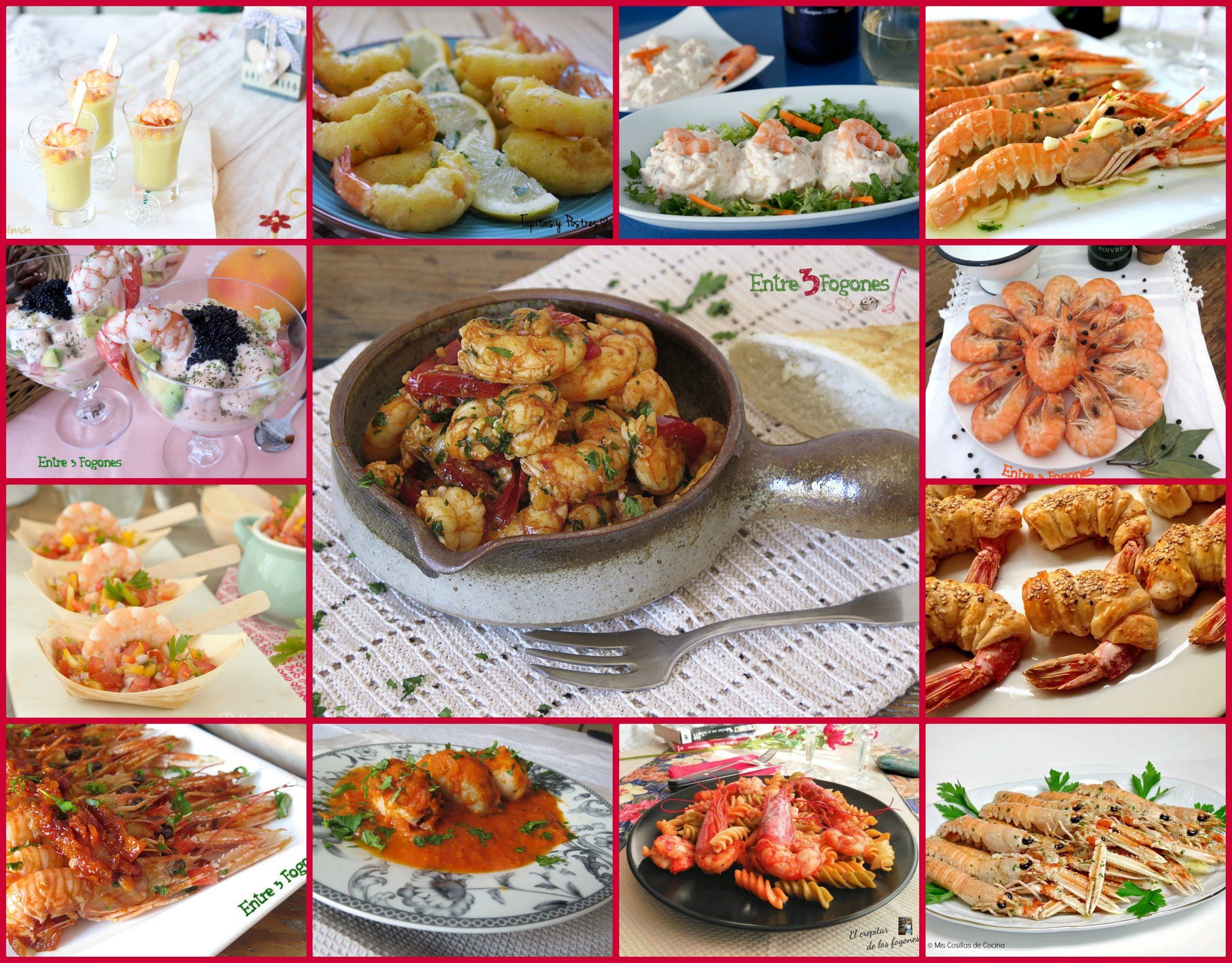 Recetas con Gambas, Langostinos y Cigalas