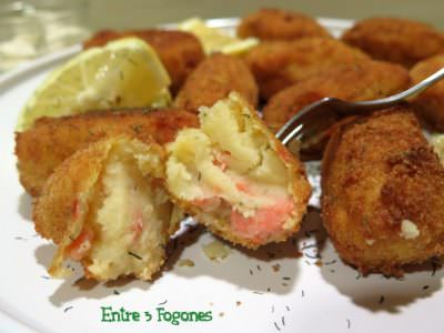 Croquetas de Patata con Trucha Ahumada