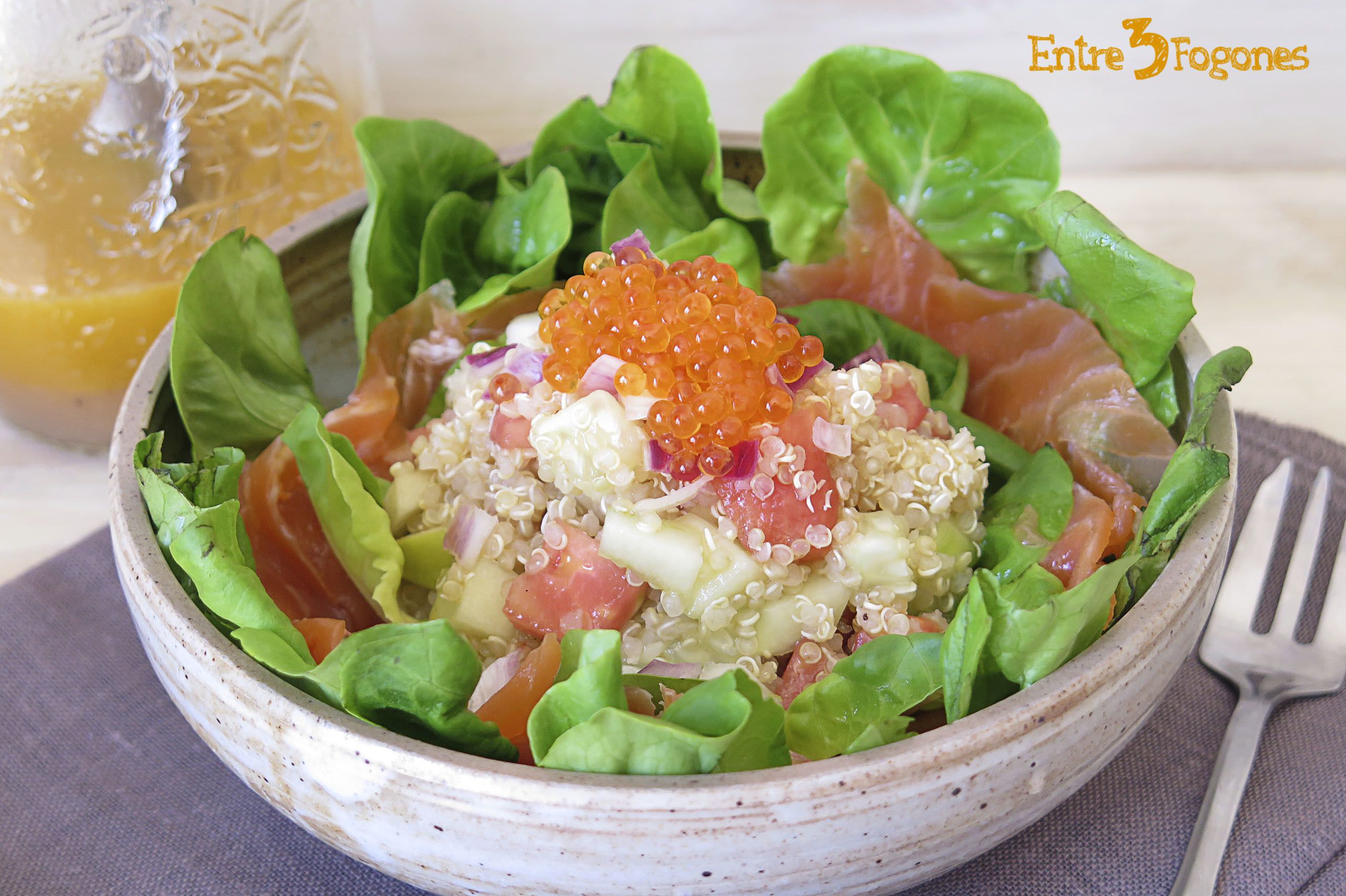 Ensalada de Quinoa y Trucha Ahumada