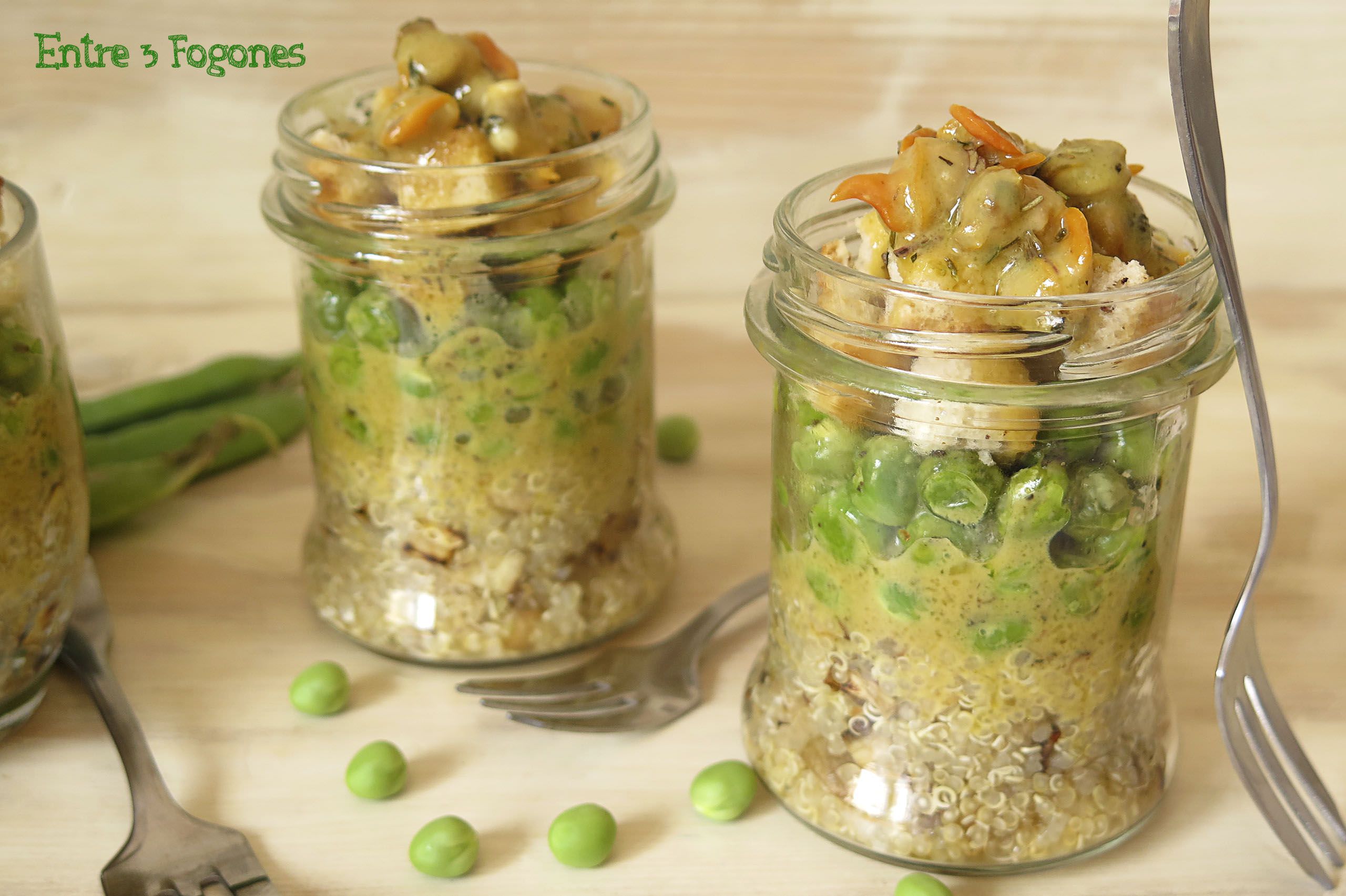 Ensalada de Quinoa con Guisantes y Berberechos Marinados