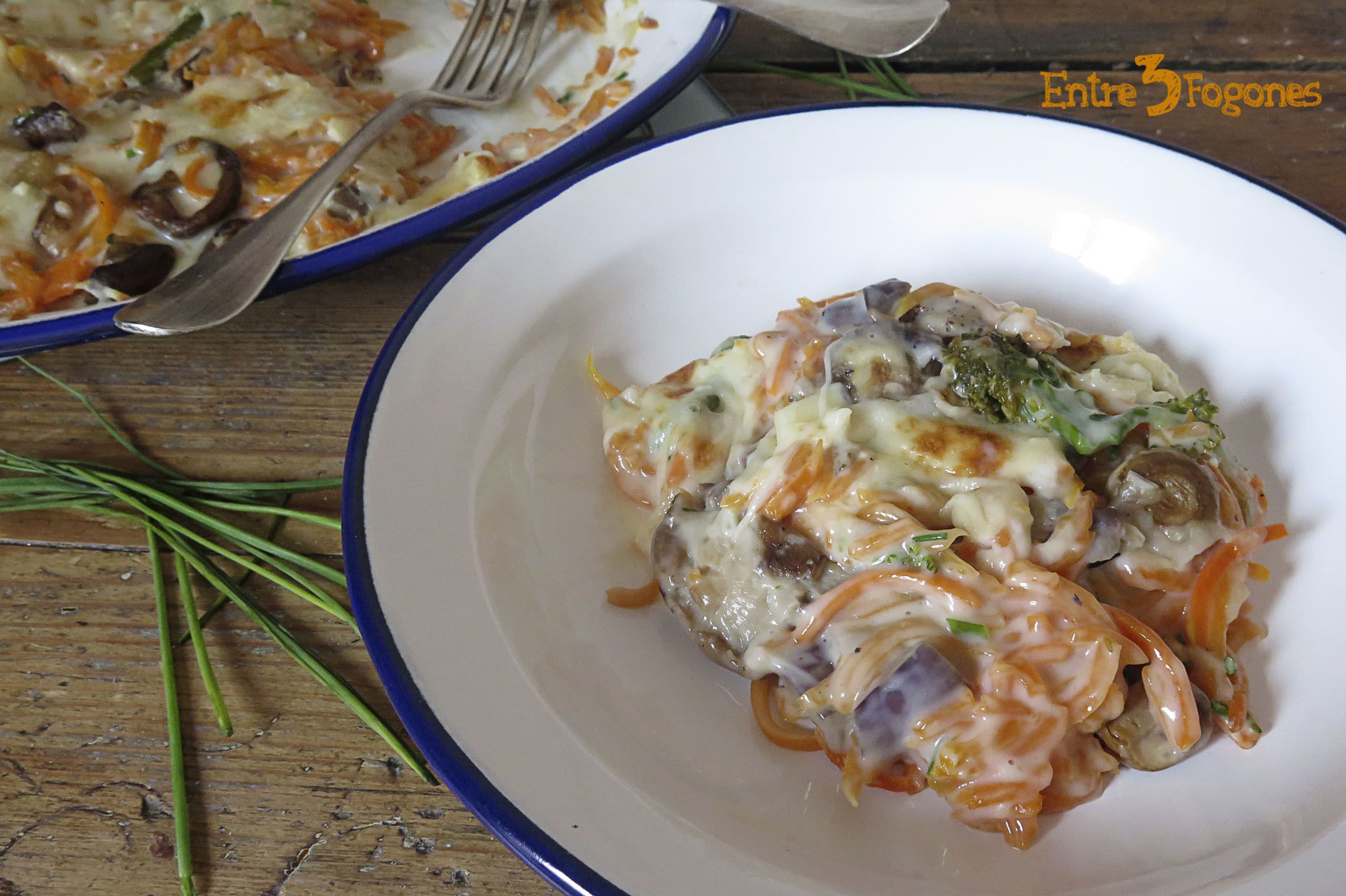 Espaguetis de Calabaza con Bechamel