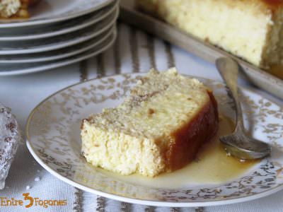 Flan de Huevo con Marquesitas de Almendra Flan de Huevo con Marquesitas de Almendra