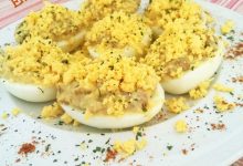Huevos Rellenos de Pollo al Tandoori