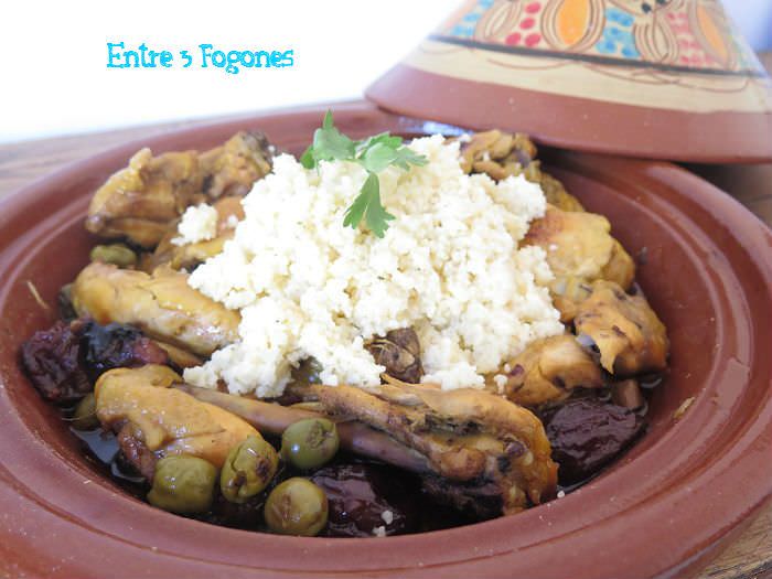 Tajine de Pollo Ecológico con Ciruelas y Aceitunas Verdes