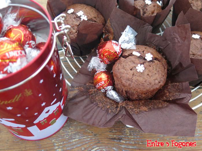 Muffins de Chocolate con Extra de Chocolate