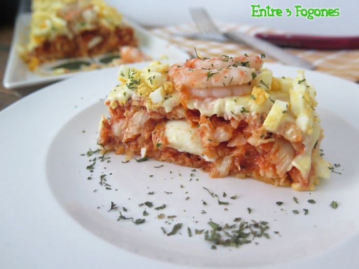 Pastel de Merluza y Gambas