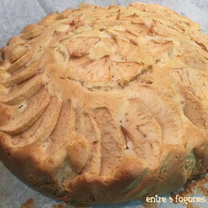 bizcocho de manzana con leche ideal
