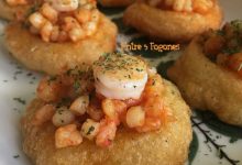 Molletes de Yuca con Calamar y Gambas