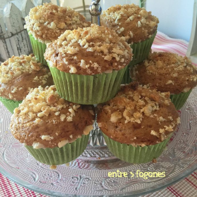 Muffins de Toffee con Topping de Nuez de Macadamia