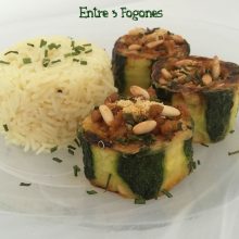 Cilindros de Calabacín Rellenos de Carne Picada y Paté
