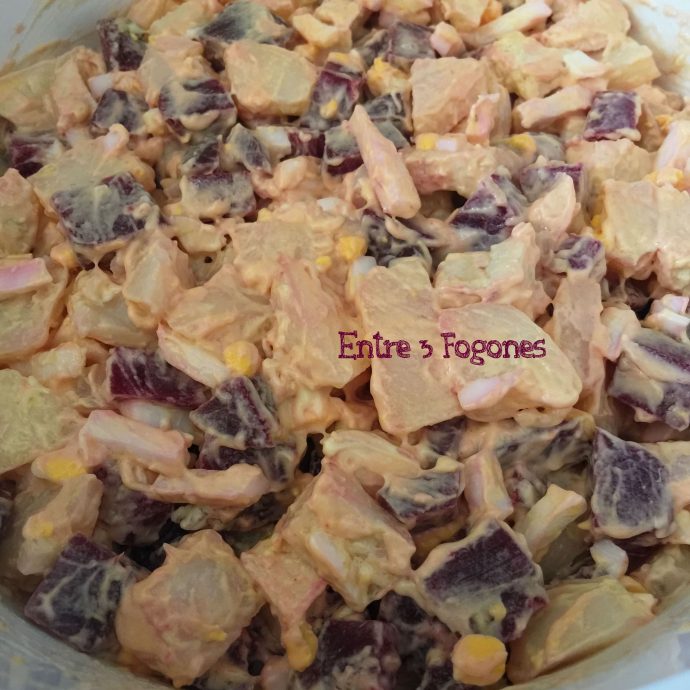 Ensaladilla de Remolacha con Pollo Escabechado