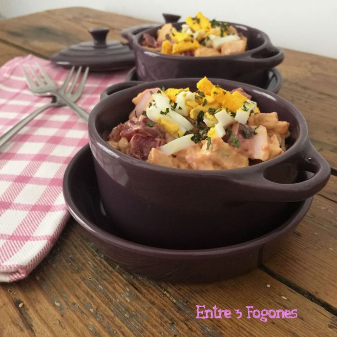Ensaladilla de Remolacha con Pollo Escabechado