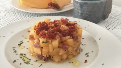 Tartar de Melón con jamón serrano
