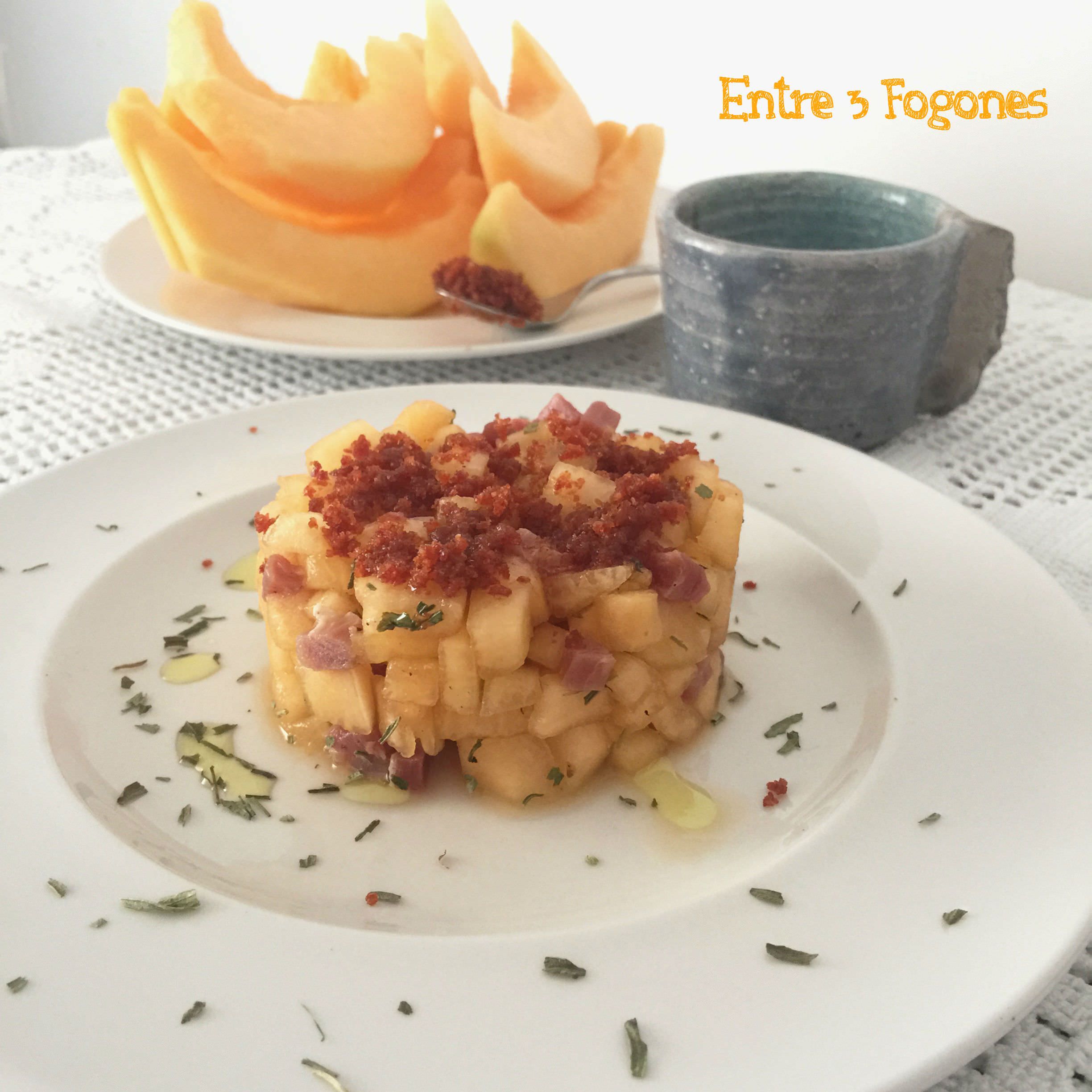 Tartar de Melón con jamón serrano
