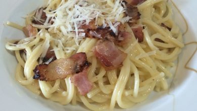 Espaguetis Carbonara sin Nata