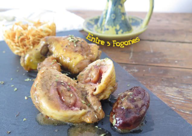 Jamoncitos de Pollo Rellenos de Dátiles y Jamón York