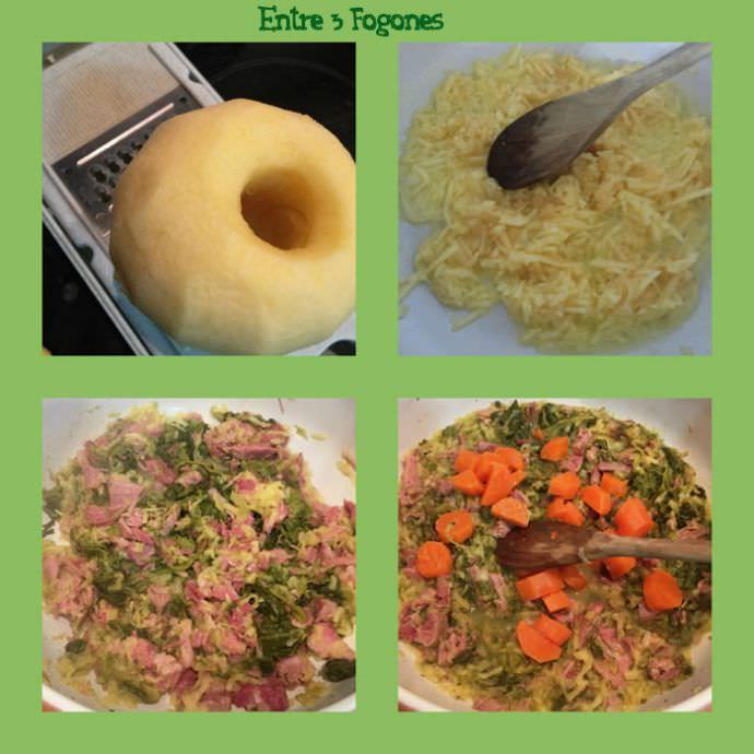 Pasos Macarrones con Lacon y Grelos en Salsa de Manzana Pasos Macarrones con Lacon y Grelos en Salsa de Manzana