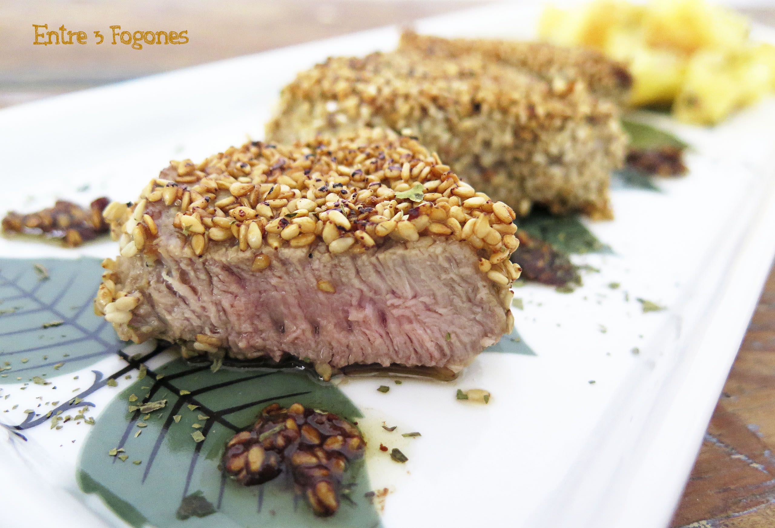 Receta Medallones de Solomillo de Cerdo al Estilo Asiático con Patatas Aromatizadas