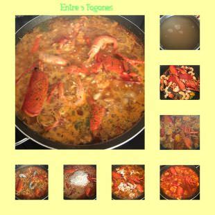 Pasos Arroz con Bogavante y Langostinos