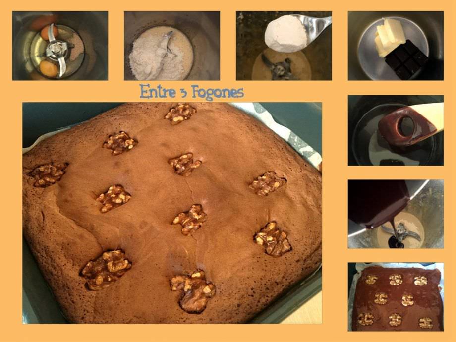 Pasos Brownie con Chocolate Puro y Nueces