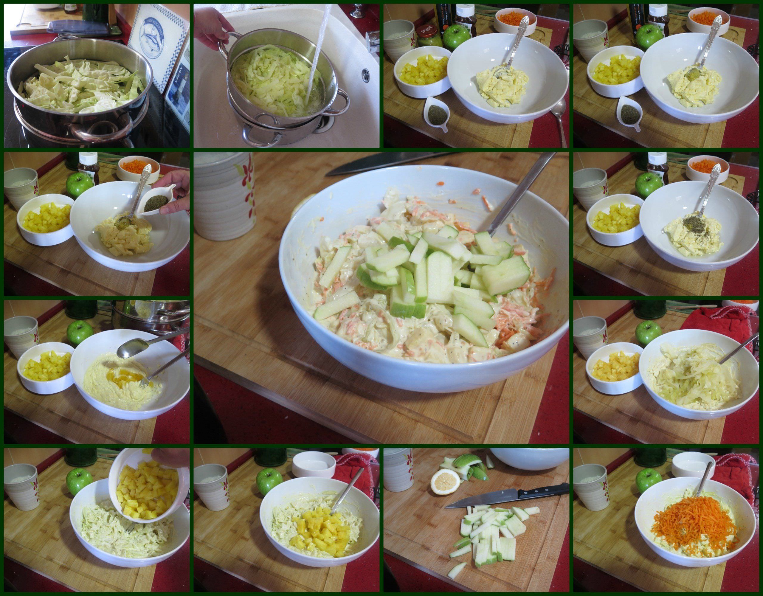 Pasos Ensalada de Col o Repollo. Coleslaw al estilo de Brooklyn