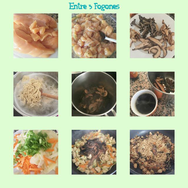 Pasos Fideos Chinos con Pollo y Verduras Fideos Chinos con Pollo y Verduras