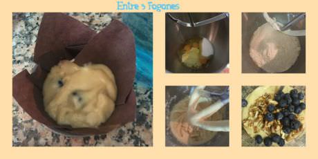 Pasos Muffins de Nueces y Arándanos