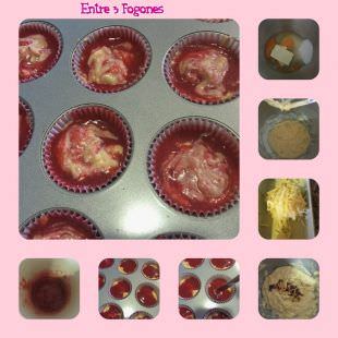 Pasos Muffins Marmolados de Manzana y Fresas